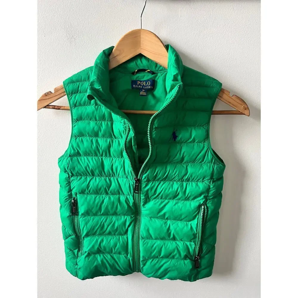 POLO Ralph Lauren kids green vest size S (8)